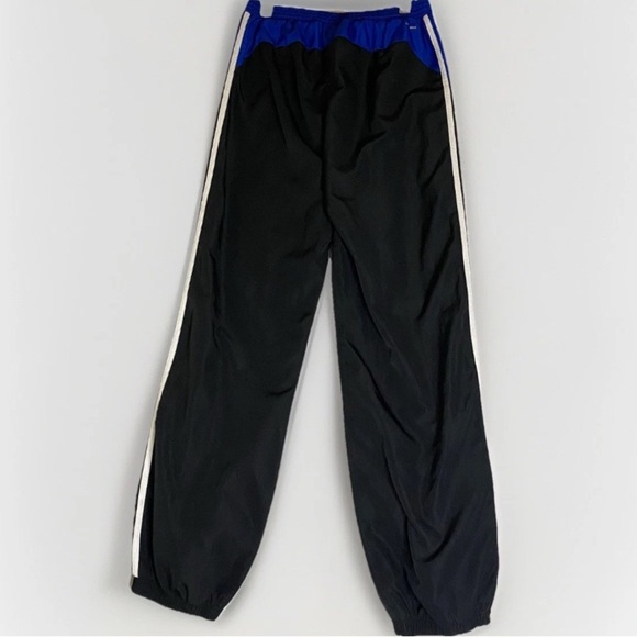 Adidas Track Pants Youth YXL Climalite Black/Blue 3 Stripe Athleticwear Sports - Picture 2 of 11